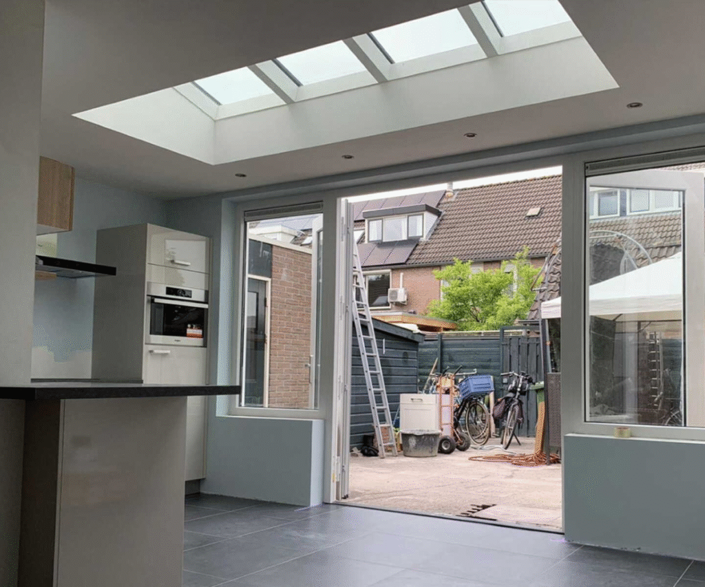 Prefab aanbouw binnenzijde volledig op maat