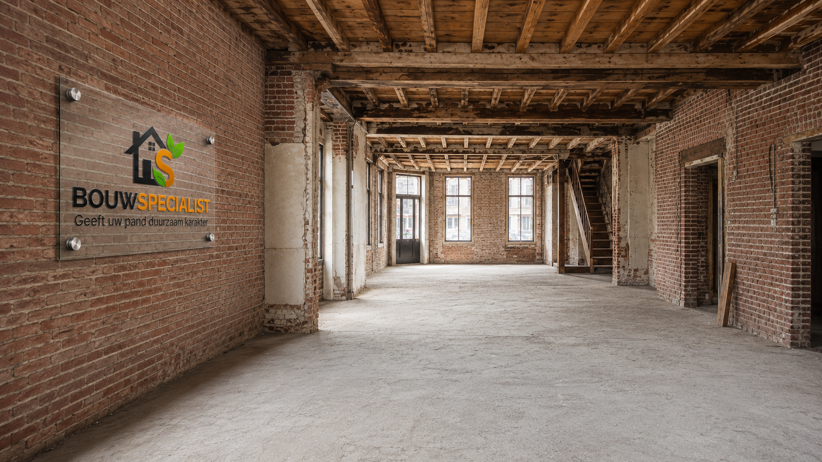 Klassieke oude woning gestript tot casco tijdens een complete renovatie.