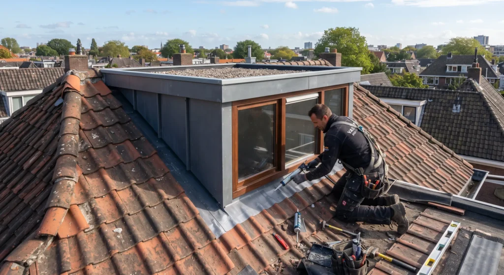 Dakkapel renovatie voor en na