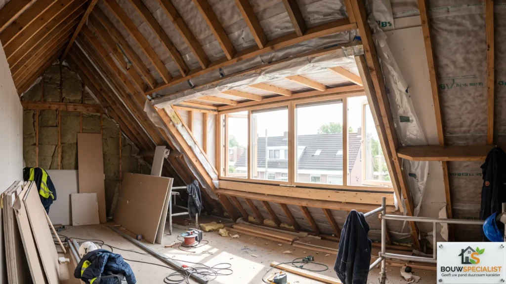 Binnenafwerking en isolatie van nieuwe dakkapel