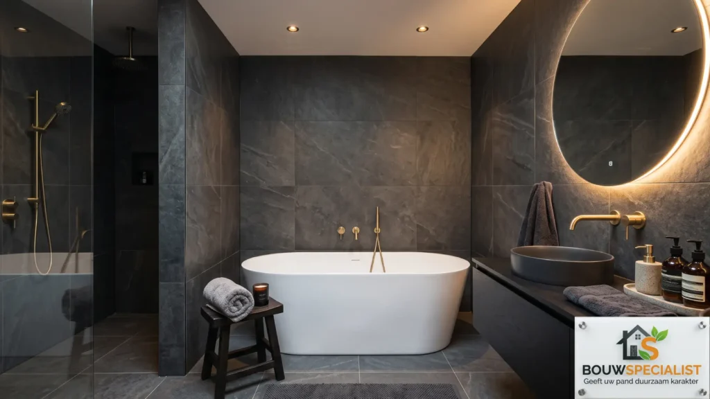 Luxe badkamer renoveren in hotel chique stijl door Bouwspecialist